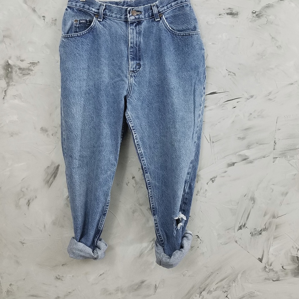 LEE 80's Vintage Loose Grunge Denim Blue Jeans - Picture 2 of 8